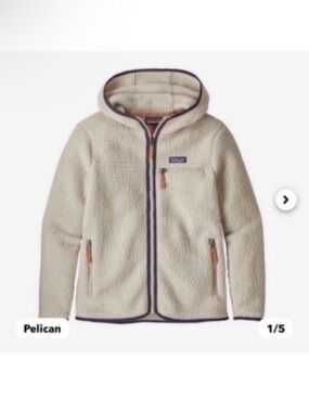 Like New Patagonia Women's Retro Pile Fleece Hoody- Pelican, Size Large
